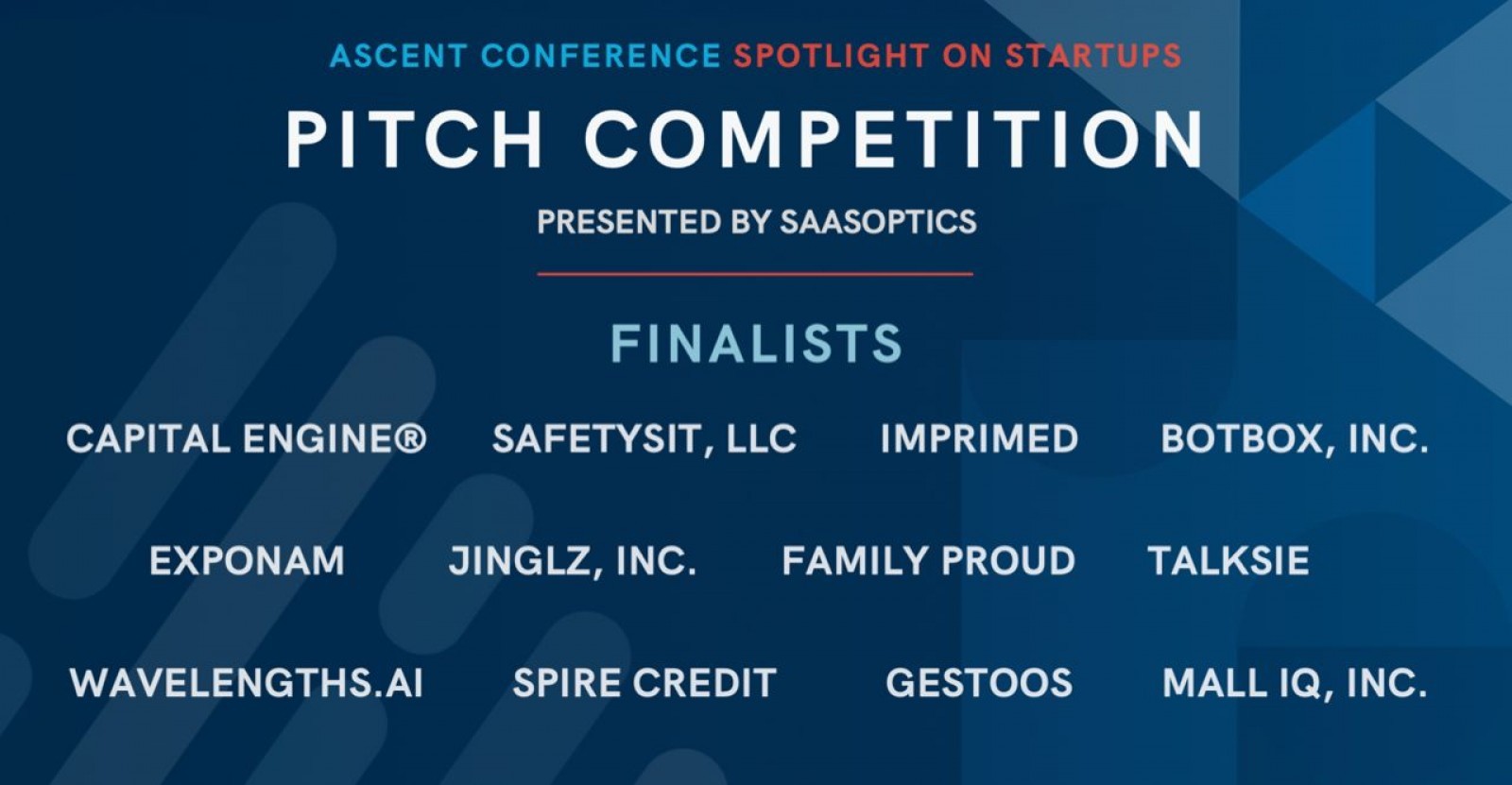 Selected Top 12 out of 500 Startups